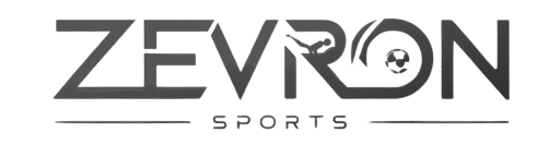 Zevron Sports logo with stylized lettering and a soccer ball incorporated in the letter "O".