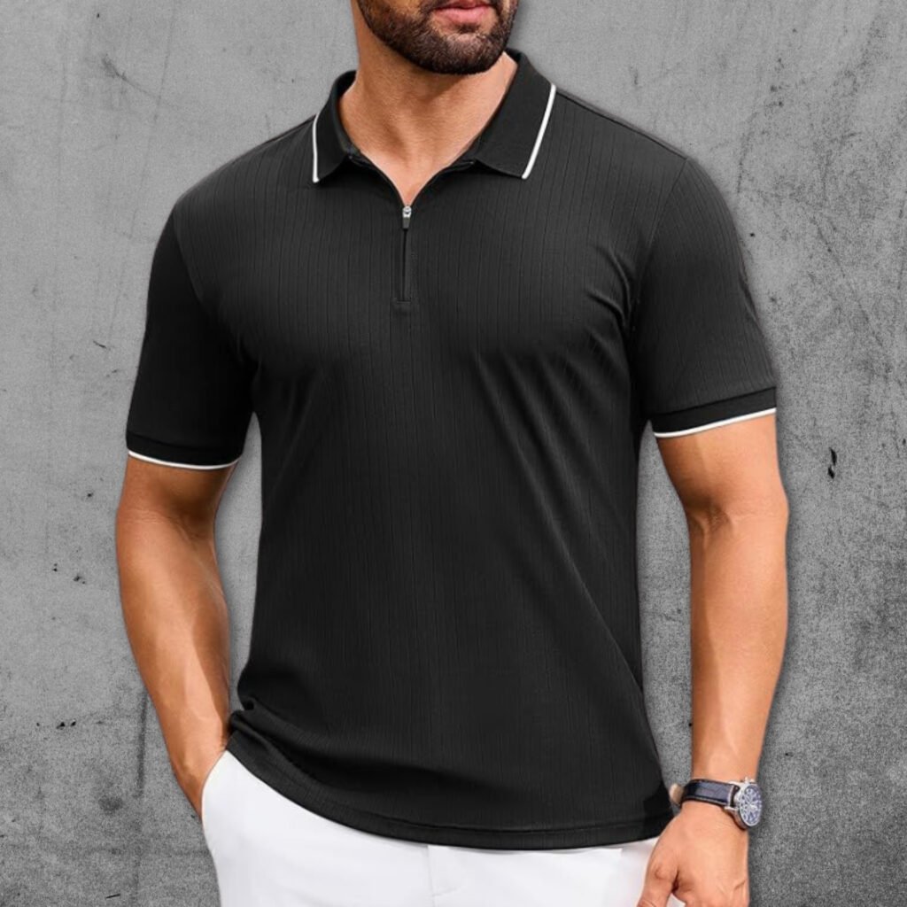 Custom Black Polo T-Shirt