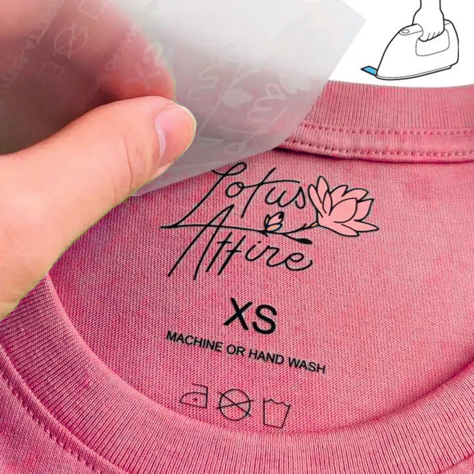 Heat transfer logo printing on sportswear and casual clothing at Zevron Sports