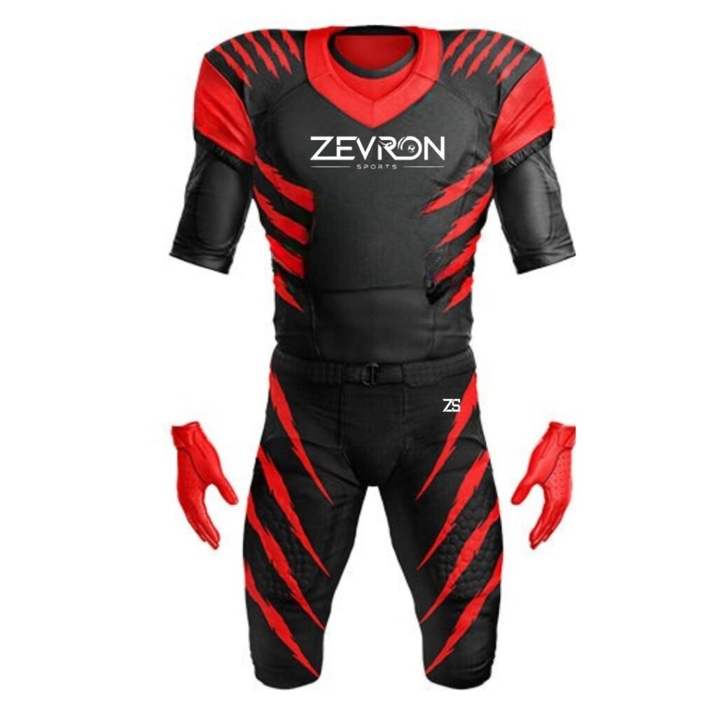 Close-up view of custom football jersey design by Zevron Sports for UK teams and clubs