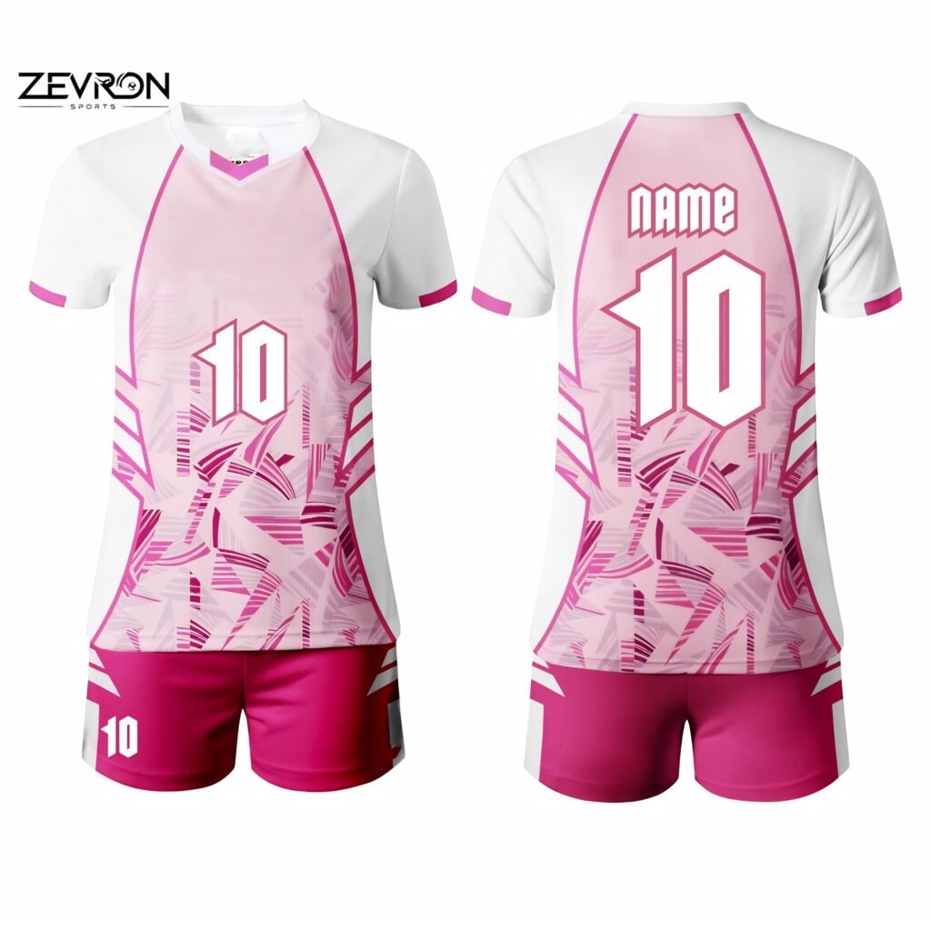 Stylisches Zevron Sport-Outfit in Schwarz mit leuchtend pinkem Farbspritzer-Design (Splatter-Effekt).