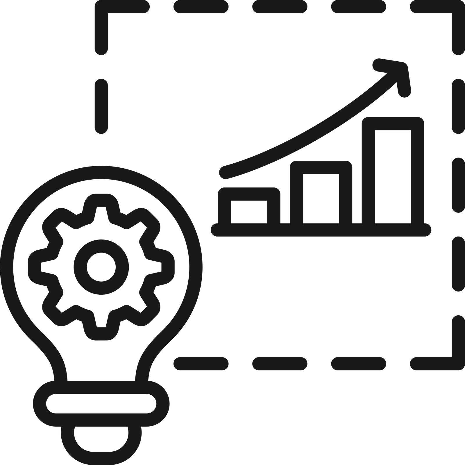 Innovative custom design and product development icon