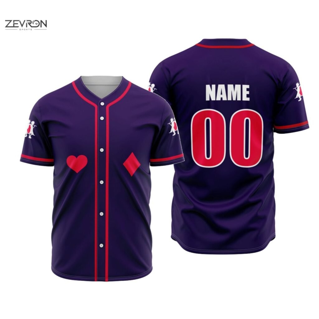 Custom black and grey camouflage baseball jersey with team name and player number.